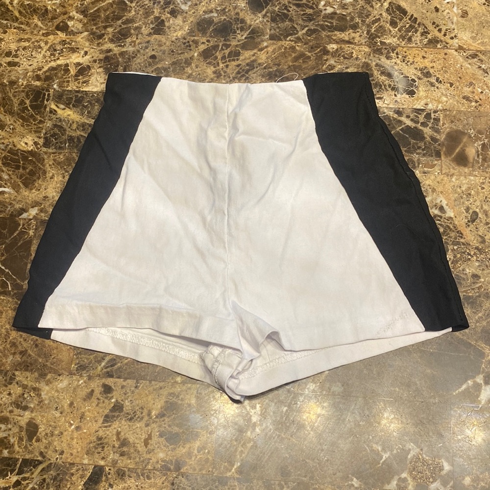 Black and white shorts